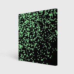 Холст квадратный Green pixel, цвет: 3D-принт