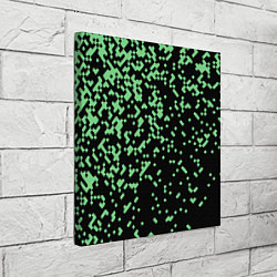 Холст квадратный Green pixel, цвет: 3D-принт — фото 2