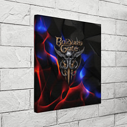Холст квадратный Baldurs Gate 3 blue red fire, цвет: 3D-принт — фото 2