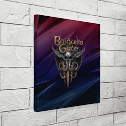 Холст квадратный Baldurs Gate 3 logo geometry, цвет: 3D-принт — фото 2