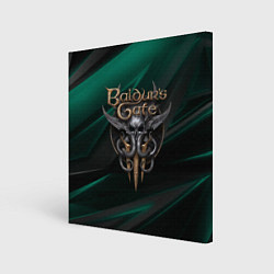 Картина квадратная Baldurs Gate 3 logo green geometry