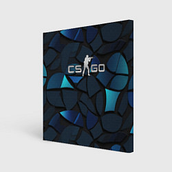 Картина квадратная CS GO blue black elements