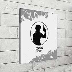 Холст квадратный Cowboy Bebop glitch на светлом фоне, цвет: 3D-принт — фото 2