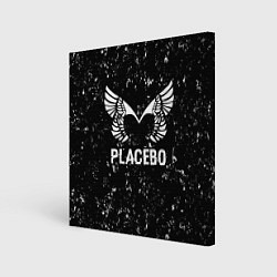 Холст квадратный Placebo glitch на темном фоне, цвет: 3D-принт