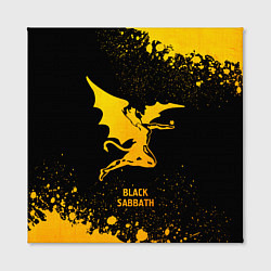 Холст квадратный Black Sabbath - gold gradient, цвет: 3D-принт — фото 2