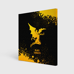 Холст квадратный Black Sabbath - gold gradient, цвет: 3D-принт