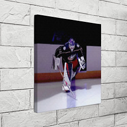 Холст квадратный Sergey Bobrovsky - goalkeeper - Columbus blue jack, цвет: 3D-принт — фото 2