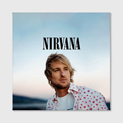Холст квадратный Тру фанат Nirvana, цвет: 3D-принт — фото 2
