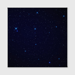 Холст квадратный Тёмный космос и синие звёзды, цвет: 3D-принт — фото 2