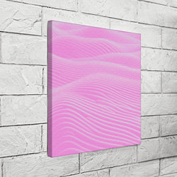 Холст квадратный Волны светло-розовый, цвет: 3D-принт — фото 2