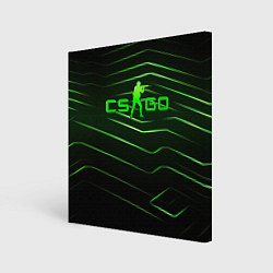 Холст квадратный CS GO dark green, цвет: 3D-принт