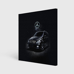 Картина квадратная Mercedes black