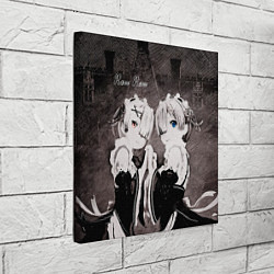 Холст квадратный Re Zero Ram and Rem, цвет: 3D-принт — фото 2