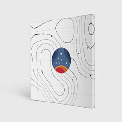 Холст квадратный Эмблема созвездия, цвет: 3D-принт