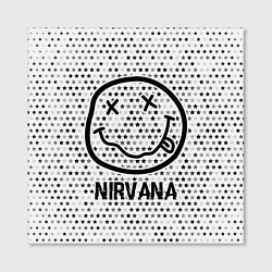 Холст квадратный Nirvana glitch на светлом фоне, цвет: 3D-принт — фото 2