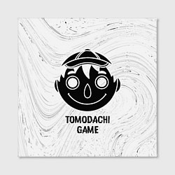 Холст квадратный Tomodachi Game glitch на светлом фоне, цвет: 3D-принт — фото 2