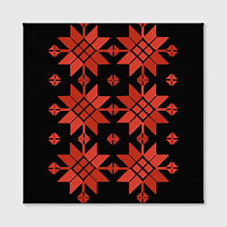 Холст квадратный Удмуртский - вертикаль black, цвет: 3D-принт — фото 2