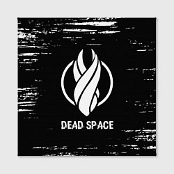 Холст квадратный Dead Space glitch на темном фоне, цвет: 3D-принт — фото 2