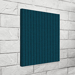 Холст квадратный Текстурные полосы бирюзовый, цвет: 3D-принт — фото 2
