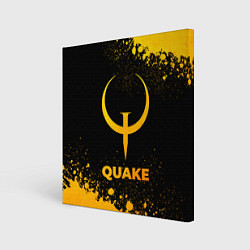 Холст квадратный Quake - gold gradient, цвет: 3D-принт