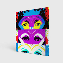 Картина квадратная Eyes - pop art - neural network