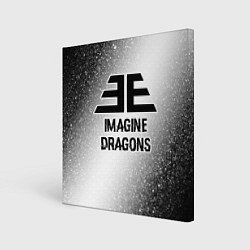 Холст квадратный Imagine Dragons glitch на светлом фоне, цвет: 3D-принт