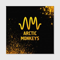 Холст квадратный Arctic Monkeys - gold gradient, цвет: 3D-принт — фото 2