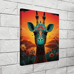 Холст квадратный Жираф в стиле фолк-арт, цвет: 3D-принт — фото 2
