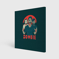 Холст квадратный Zombie - день мертвеца, цвет: 3D-принт