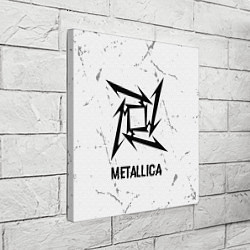 Холст квадратный Metallica glitch на светлом фоне, цвет: 3D-принт — фото 2