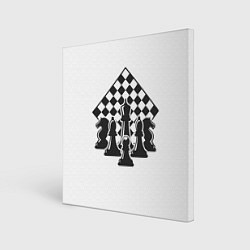 Картина квадратная Шахматная доска и фигуры