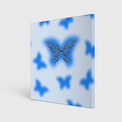 Картина квадратная Y2K blue butterfly
