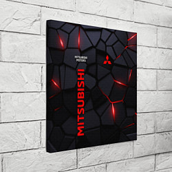 Холст квадратный Mitsubishi черные плиты с эффектом свечения, цвет: 3D-принт — фото 2