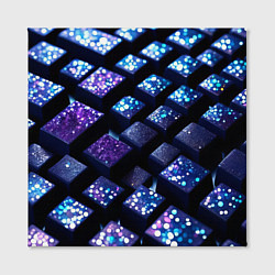 Холст квадратный Цветные объёмные кубики - нейросеть, цвет: 3D-принт — фото 2