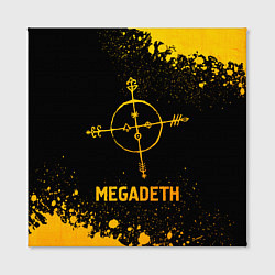 Холст квадратный Megadeth - gold gradient, цвет: 3D-принт — фото 2