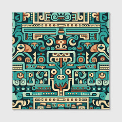 Холст квадратный Абстрактный паттерн в ацтекском стиле, цвет: 3D-принт — фото 2