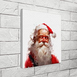 Холст квадратный Добрый Санта - мазки краски, цвет: 3D-принт — фото 2