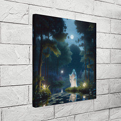 Холст квадратный Одинокий призрак в лесу, цвет: 3D-принт — фото 2