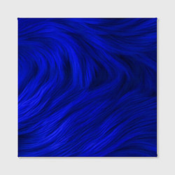 Холст квадратный Текстура синей шерсти, цвет: 3D-принт — фото 2