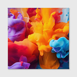 Холст квадратный Цветной дым, цвет: 3D-принт — фото 2