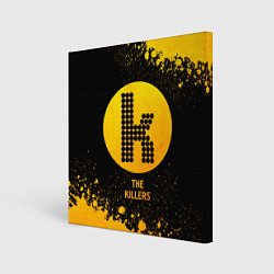 Холст квадратный The Killers - gold gradient, цвет: 3D-принт