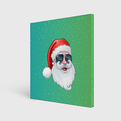 Картина квадратная Дед Мороз в очках