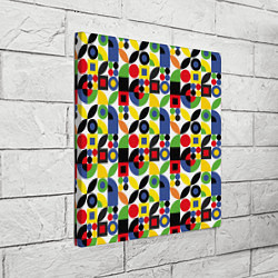 Холст квадратный Паттерн из геометрических фигур, цвет: 3D-принт — фото 2