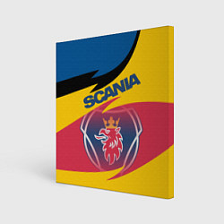 Холст квадратный Scania logo, цвет: 3D-принт