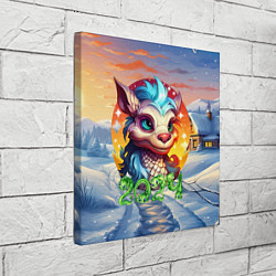 Холст квадратный Новогодний дракон 2024, цвет: 3D-принт — фото 2