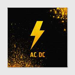 Холст квадратный AC DC - gold gradient, цвет: 3D-принт — фото 2