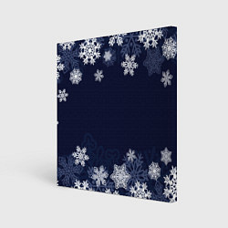 Холст квадратный Воздушные снежинки, цвет: 3D-принт