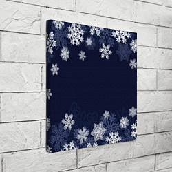 Холст квадратный Воздушные снежинки, цвет: 3D-принт — фото 2