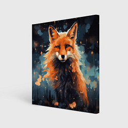 Картина квадратная Fox in the forest