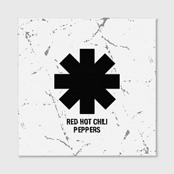 Холст квадратный Red Hot Chili Peppers glitch на светлом фоне, цвет: 3D-принт — фото 2